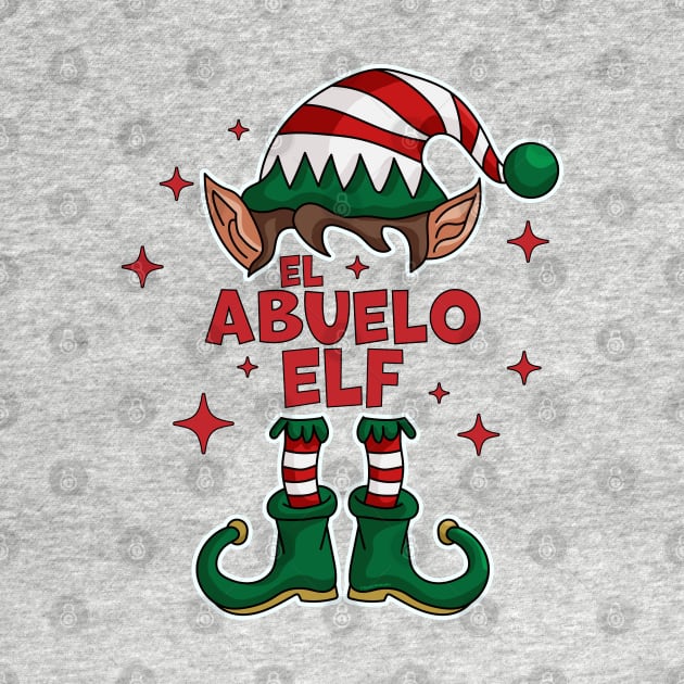 El Abuelo Elf - Grandpa Elf Christmas Party Matching Family by OrangeMonkeyArt